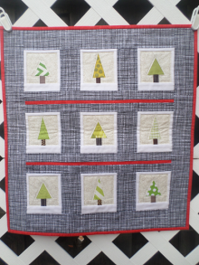 Christmas tree polaroid quilt