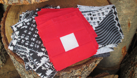 Bravura Red Wite and Black Quilt Blocks